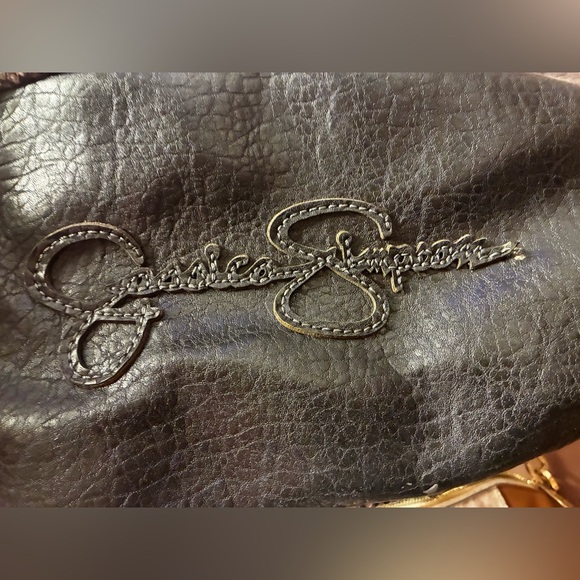 Jessica Simpson Black and Gray Snakeskin Shoulder Bag - Picture 5 of 5